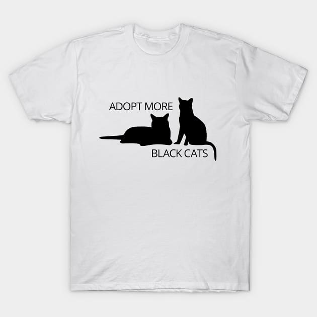 Adopt More Black Cats T-Shirt by gdunc